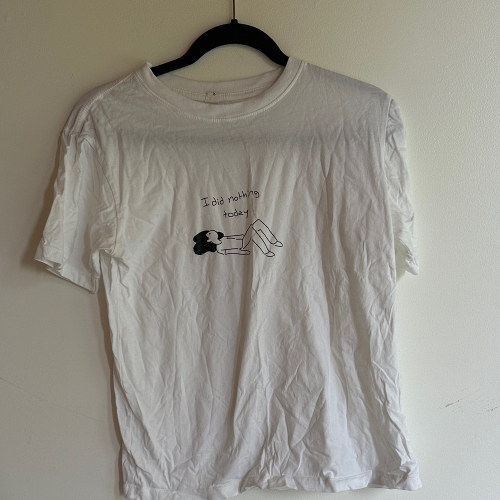 Relaxed White Graphic Tee